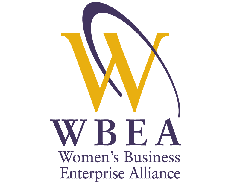 Certified Women-Owned Business Through WBEA 1 Logotipo de WBEA (Women’s Business Enterprise Alliance) con una letra W estilizada en colores dorado y azul, seguida del texto “WBEA” y “Women’s Business Enterprise Alliance”.