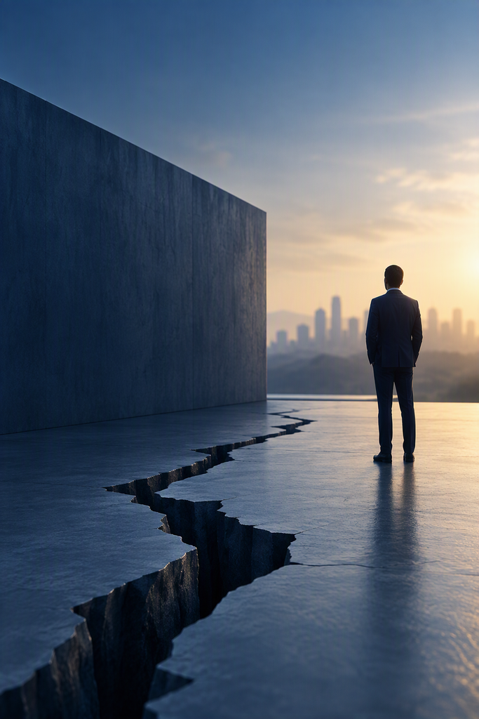 Conceptual image showing the hidden organizational risks and business impact of poor change adoption during transformation initiatives.